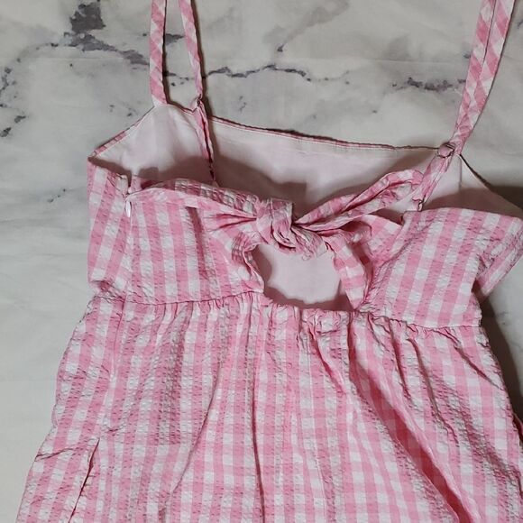 J. Crew Pink and White Gingham Midi Dress - Picture 7 of 7